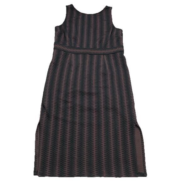 Philosophy Dresses & Skirts - Philosophy Blouson Dress Womens Size M Wine Black Knit Sleeveless Casual Zip